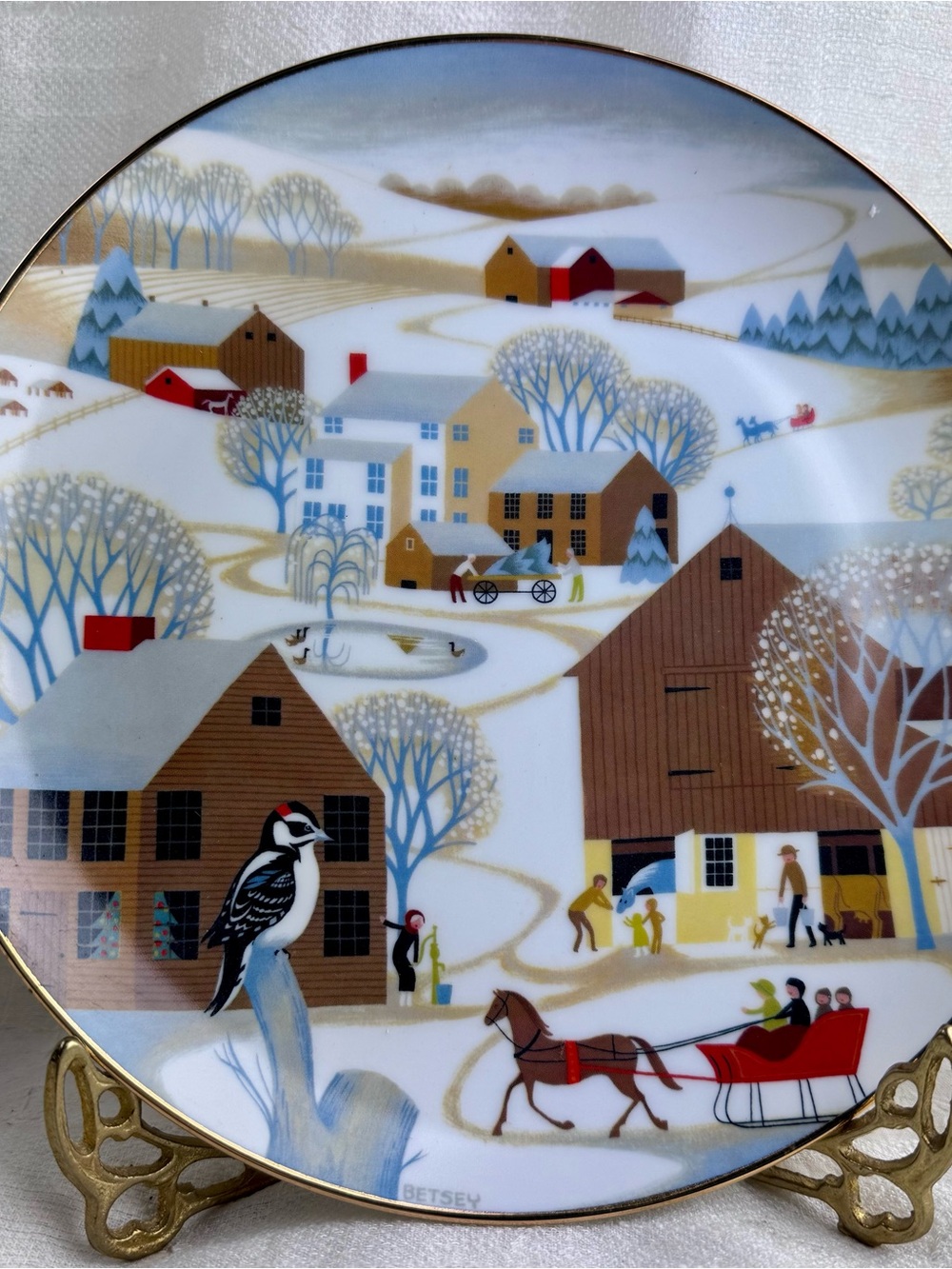 VTG World Book Christmas Plates “Christmas On The Farm” & “Home For Christmas”